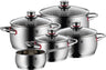 WMF Quality One Cookware Set - Stainless Steel - 5 Piece - Saucepan ø 16, 20, 20 and 24 cm and Saucepan ø 16 cm
