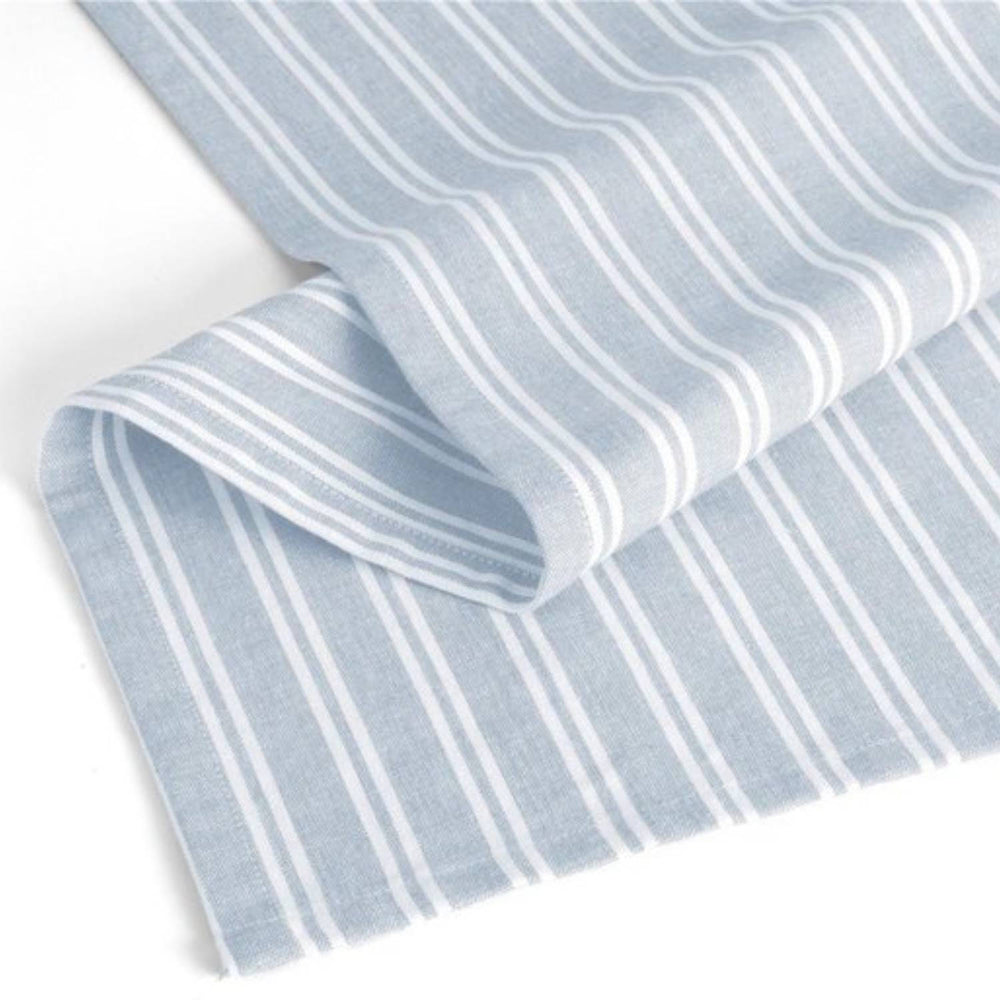 Walra Kitchen Cloths - Stripes & Blocks Jeans Blue - 50 x 70 cm - 3 Pieces