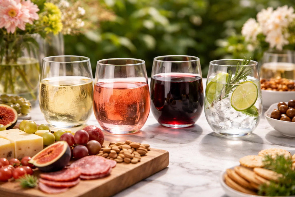 Cookinglife Water Glasses Plastic - CampVibe - Outdoor - Unbreakable - 400 ml - 4 Pieces