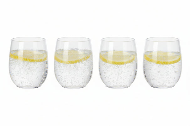 Cookinglife Water Glasses Plastic - CampVibe - Outdoor - Unbreakable - 400 ml - 4 Pieces