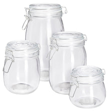 Cookinglife Weck Jars Set - Glass - Preserving and Storing - Storage Jars - Transparent - 4 pieces