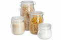 Cookinglife Weck Jars Set - Glass - Preserving and Storing - Storage Jars - Transparent - 4 pieces