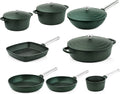 Westinghouse Cookware set Performance - Green - 8 pans - Complete Cookware set - Suitable for induction and all other heat sources