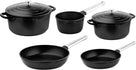Westinghouse Cookware Set Performance Blissful Black - complete cookware set - induction and all other heat sources - 5 pieces