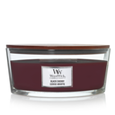 WoodWick Scented Candle Ellipse Black Cherry - 9 cm / 19 cm - Scented Candle in Glass - Wooden Wick