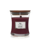 WoodWick Scented Candle Medium Black Cherry - 11 cm / ø 10 cm - Scented Candle in Glass - Wooden Wick