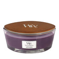 WoodWick Scented Candle Ellipse Spiced Blackberry - 9 cm / 19 cm - Scented Candle in Glass - Wooden Wick