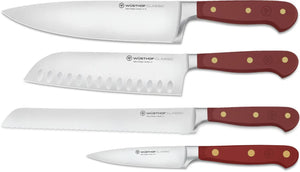 Wusthof Knife Set Classic Chef's Knife Santoku Knife Bread Knife Paring Knife - Tasy Sumac 4-piece