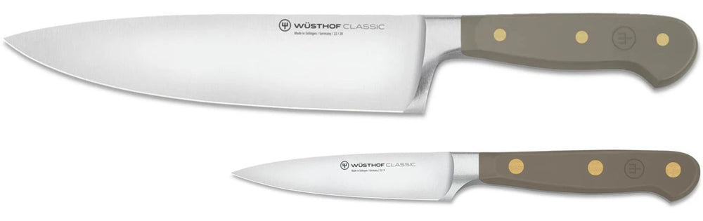 Wusthof Knife Set Chef's Knife + Paring Knife Classic Color - Velvet Oyster 2-piece