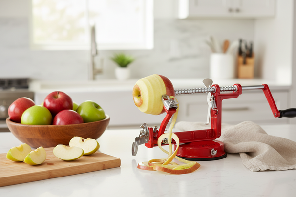 Cosy & Trendy Apple Peeler with Suction Cup - Red