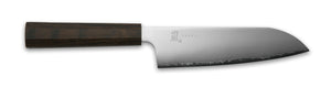 Yaxell Santoku knife Hana 16.5 cm - 3 layer stainless steel - dark brown Pakka wood handle