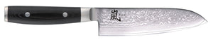 Yaxell Santoku Knife Blade 16.5 cm - 69-ply stainless damascus steel - canvas Micarta handle