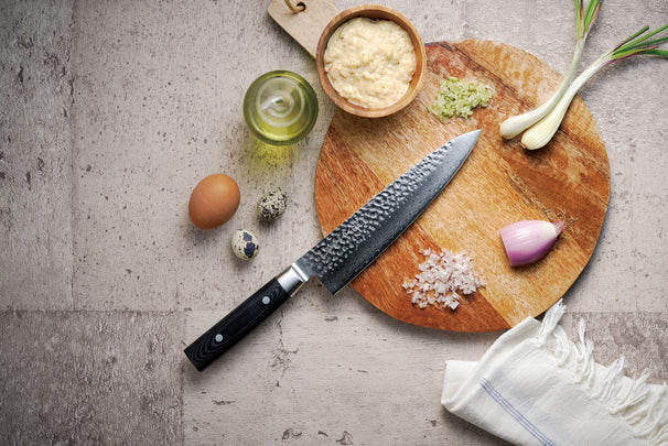 Yaxell Zen Chef's Knife 20 cm - 37-ply stainless damascus steel - canvas Micarta handle