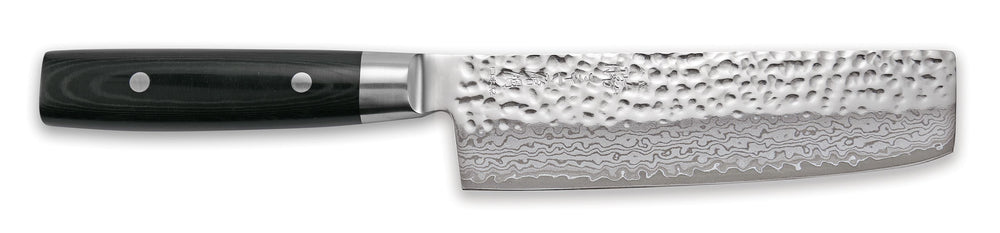 Yaxell Nakiri knife Zen 16.5 cm - 37-ply stainless damascus steel - canvas Micarta handle