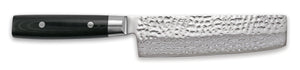 Yaxell Nakiri knife Zen 16.5 cm - 37-ply stainless damascus steel - canvas Micarta handle