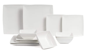 BonBistro Yong Squito Dinnerware Set - White - 12-piece / 4 persons - 4 dinner plates, 4 breakfast plates and 4 bowls