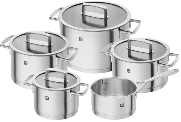 Zwilling Cookware set - Vitality - 5-piece - stainless steel - Suitable for all heat sources - Silver