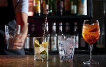 Bormioli Rocco Glass Slot Transparent 290 ml - 6 pieces + Cookinglife Carafe 1 Liter