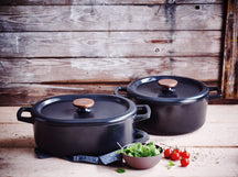 Alva Casserole - Dutch Oven - Nori - Cast Iron ø 26 cm - Enameled non-stick coating + Free Handles