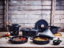 Alva Roaster - Baking Dish - Nori - Cast Iron 30 x 20 cm - Enameled Non-stick Coating + Free Leather Handles