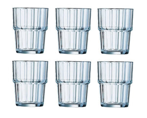 Arcoroc Tumbler Norvege - Toughened Glass - 200 ml - 6 pieces