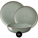 ASA Selection Dinnerware Set Seasons - Eucalyptus - 18 pieces / 6 people - 6 dinner plates, 6 bowls, and 6 side plates