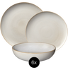 ASA Selection Dinnerware Set Seasons - Sand - 18 pieces / 6 people - 6 dinner plates, 6 side plates and 6 bowls