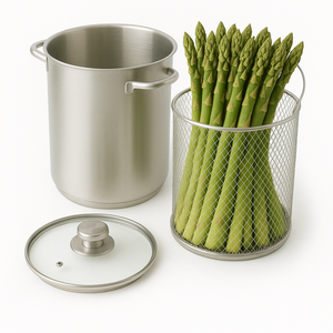 Cookinglife Asparagus Pan / Pasta Pan - Stainless Steel - ø 16 cm / 4.0 liters