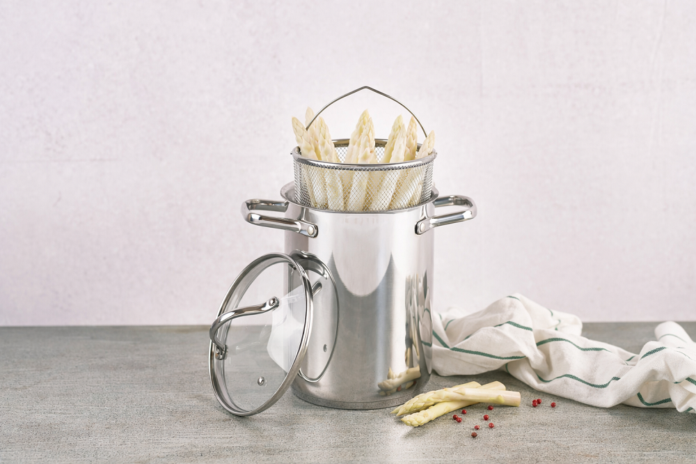 Cookinglife Asparagus Pan / Pasta Pan - Stainless Steel - ø 16 cm / 4.0 liters