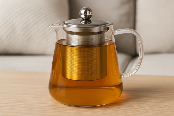 Cookinglife Teapot Glass with Stainless Steel Filter 950 ml
