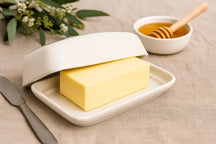 Cookinglife Butter Dish White Porcelain 17.5 x 13 cm