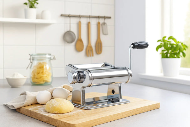 Cookinglife Pasta Machine Italian Chrome for Lasagna and Spaghetti