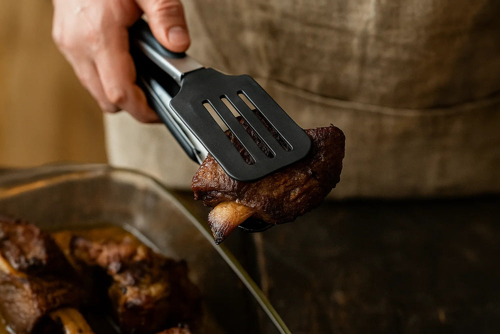 Cookinglife Serving Tongs Stainless Steel Black