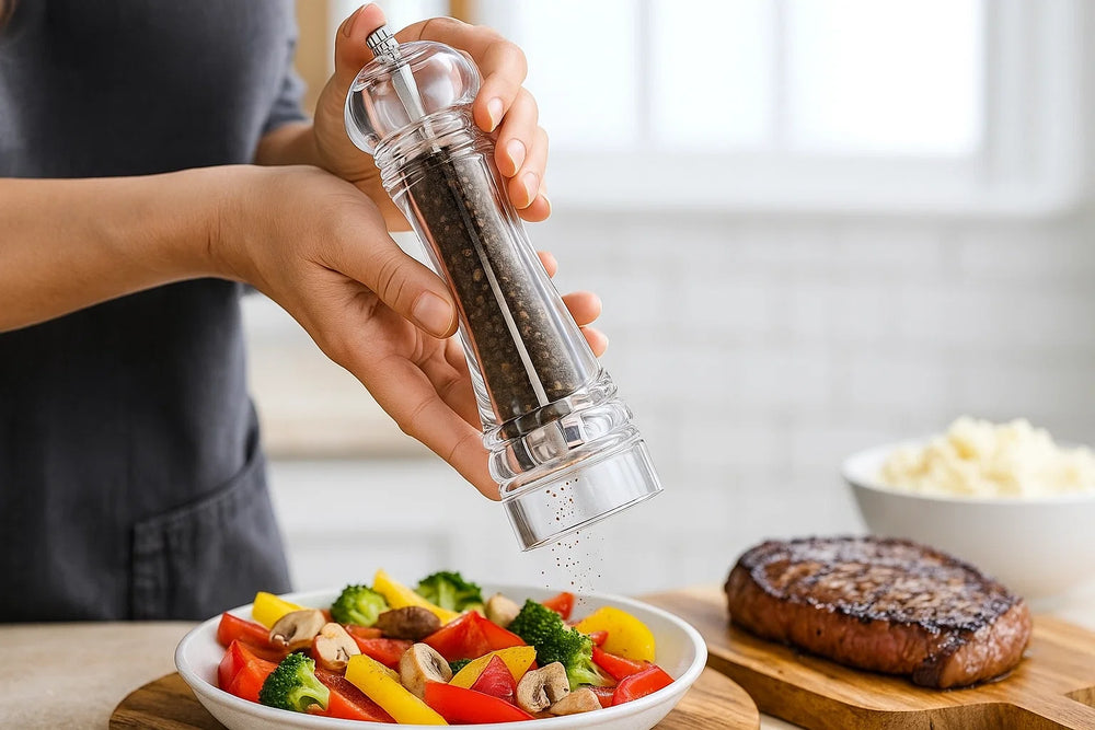 Cookinglife Pepper and Salt Mill Set Rocca Transparent - 21.5 cm