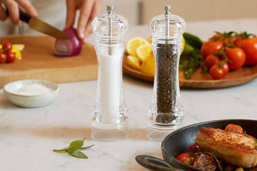 Cookinglife Pepper and Salt Mill Set Rocca Transparent - 21.5 cm