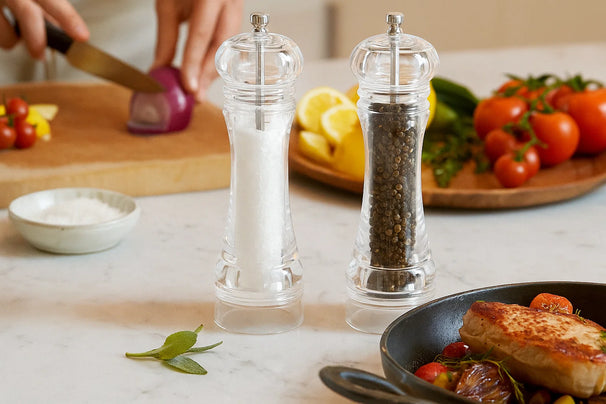 Cookinglife Pepper and Salt Mill Set Rocca Transparent - 21.5 cm