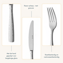 Sola Cutlery Set Aura - 18/10 Stainless Steel - 50 pieces / 6 people