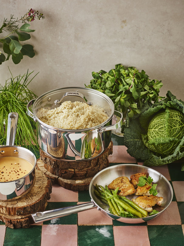 BEKA Cooking Pot with Glass Lid - Cicla - Stainless Steel - Ø 24 cm - 5.2 Liters - Suitable for all heat sources