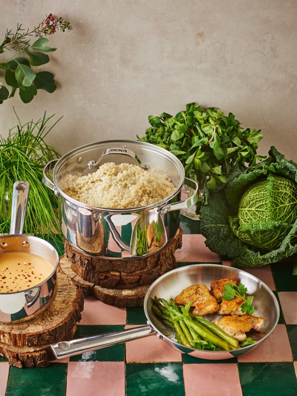 Beka Cookware Set Cicla 6-Piece - without non-stick coating - suitable for all heat sources (Cooking pots, Sauce pans & Frying pans)