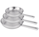 BEKA Frying Pan Set Cicla - Stainless Steel - ø 20, 24 & 28 cm - without non-stick coating - suitable for all heat sources