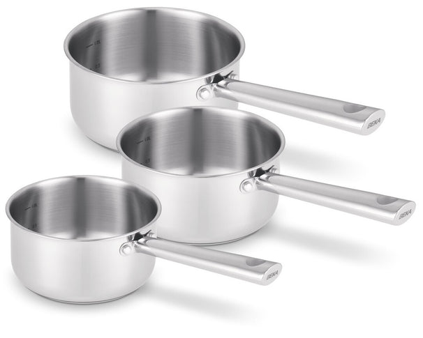 BEKA Steel Cookware Set Cicla - Stainless Steel ø 16, 18 & 20 cm - suitable for all heat sources
