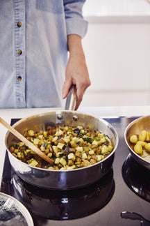 BEKA Sauté Pan with Glass Lid - Sauté Pan - Cicla - Stainless Steel - Ø 24 cm - without non-stick coating - suitable for all heat sources