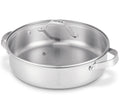 BEKA Sauté Pan with 2 Side Handles & Glass Lid - Sauté Pan - Cicla - Stainless Steel - ø 28 cm - without non-stick coating - suitable for all heat sources