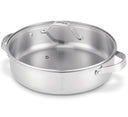 BEKA Sauté Pan with 2 Side Handles & Glass Lid - Sauté Pan - Cicla - Stainless Steel - ø 28 cm - without non-stick coating - suitable for all heat sources