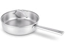 BEKA Sauté Pan with Glass Lid - Sauté Pan - Cicla - Stainless Steel - Ø 24 cm - without non-stick coating - suitable for all heat sources