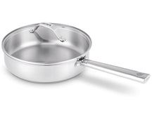 BEKA Sauté Pan with Glass Lid - Sauté Pan - Cicla - Stainless Steel - Ø 24 cm - without non-stick coating - suitable for all heat sources