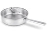 BEKA Sauté Pan with Glass Lid - Sauté Pan - Cicla - Stainless Steel - Ø 24 cm - without non-stick coating - suitable for all heat sources