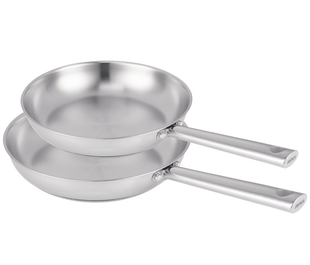 BEKA Frying Pan Set Cicla - Stainless Steel - ø 24 & 28 cm - without non-stick coating - suitable for all heat sources