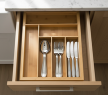  Cookinglife Cutlery tray - Bamboo - extendable - 28x34x5cm / 45x34x5cm