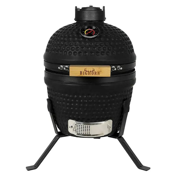 Bighorn BBQ Kamado Ceramic Matt Black 13 Inch / 27 cm - Kamado Grill Charcoal Egg